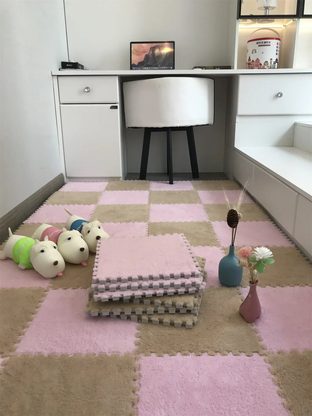 20pcs Activities Mat For Baby Soft Plush Kids Carpet   Children's Play Rugs Toys EVA Foam Babies Puzzle Interlock Floor Mats 30*