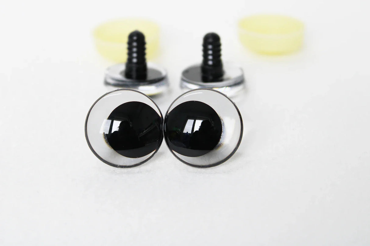 20pcs  NEW   12mm 14 16 18 20 25 30mm  3D Cartoon  Clear toy safety strange eyes  doll eyes eyes with hard washer-size option