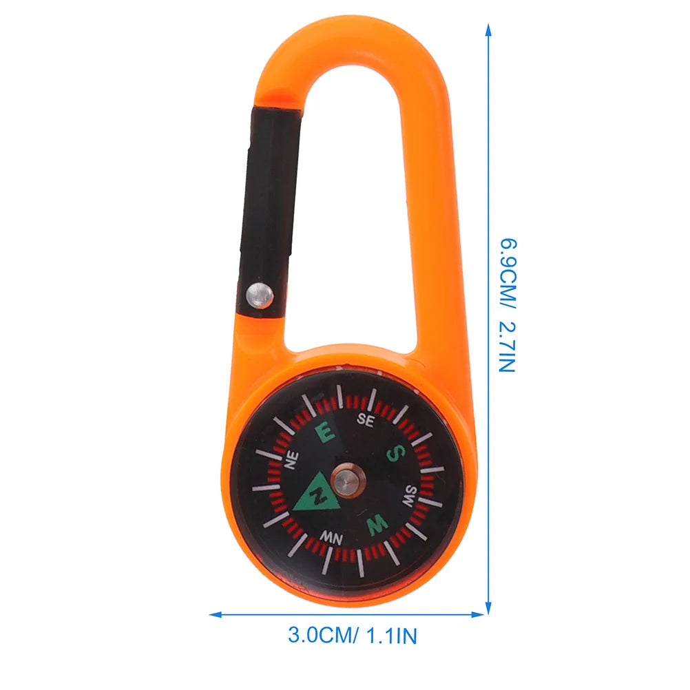 21 Pcs Compass Buckle Hiking Accessories Key Chain Carabiner Survival Climb Mini Plastic Travel