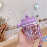 220ML Kid Water Glass Learning Cup Portable Drinking Bottle Whale Water Spray Cup Outdoor Water Cup Straw Feed Water Bottle Gift