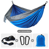 220x90cm Single Camping Hammock lightweight parachute Hammock with 2 Tree Strap for Indoor outdoor Adventure Beach Travel Hiking