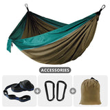 220x90cm Single Camping Hammock lightweight parachute Hammock with 2 Tree Strap for Indoor outdoor Adventure Beach Travel Hiking