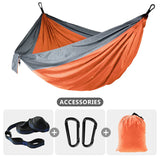 220x90cm Single Camping Hammock lightweight parachute Hammock with 2 Tree Strap for Indoor outdoor Adventure Beach Travel Hiking