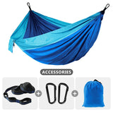 220x90cm Single Camping Hammock lightweight parachute Hammock with 2 Tree Strap for Indoor outdoor Adventure Beach Travel Hiking