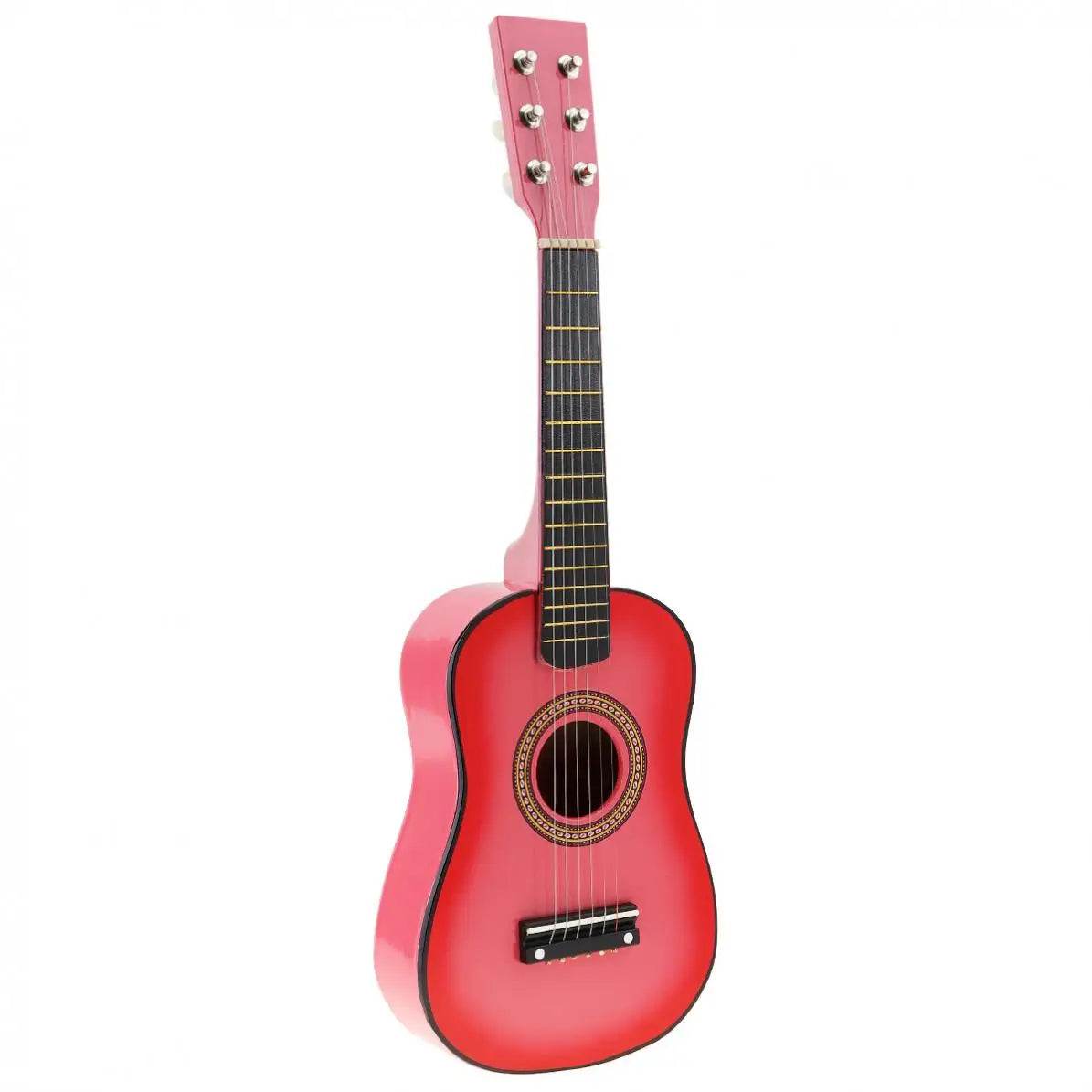 23 inch Black Basswood Acoustic Guitar With Guitar Pick Wire Strings Musical Instruments for Children Kids Gift