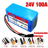 24V 7S3P 18650 Lithium Ion Battery Pack 29.4V 100Ah with 20A Balanced BMS for Electric Bike Scooter Electric Wheelchair ,Charger