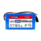 24V 7S3P 18650 Lithium Ion Battery Pack 29.4V 100Ah with 20A Balanced BMS for Electric Bike Scooter Electric Wheelchair ,Charger