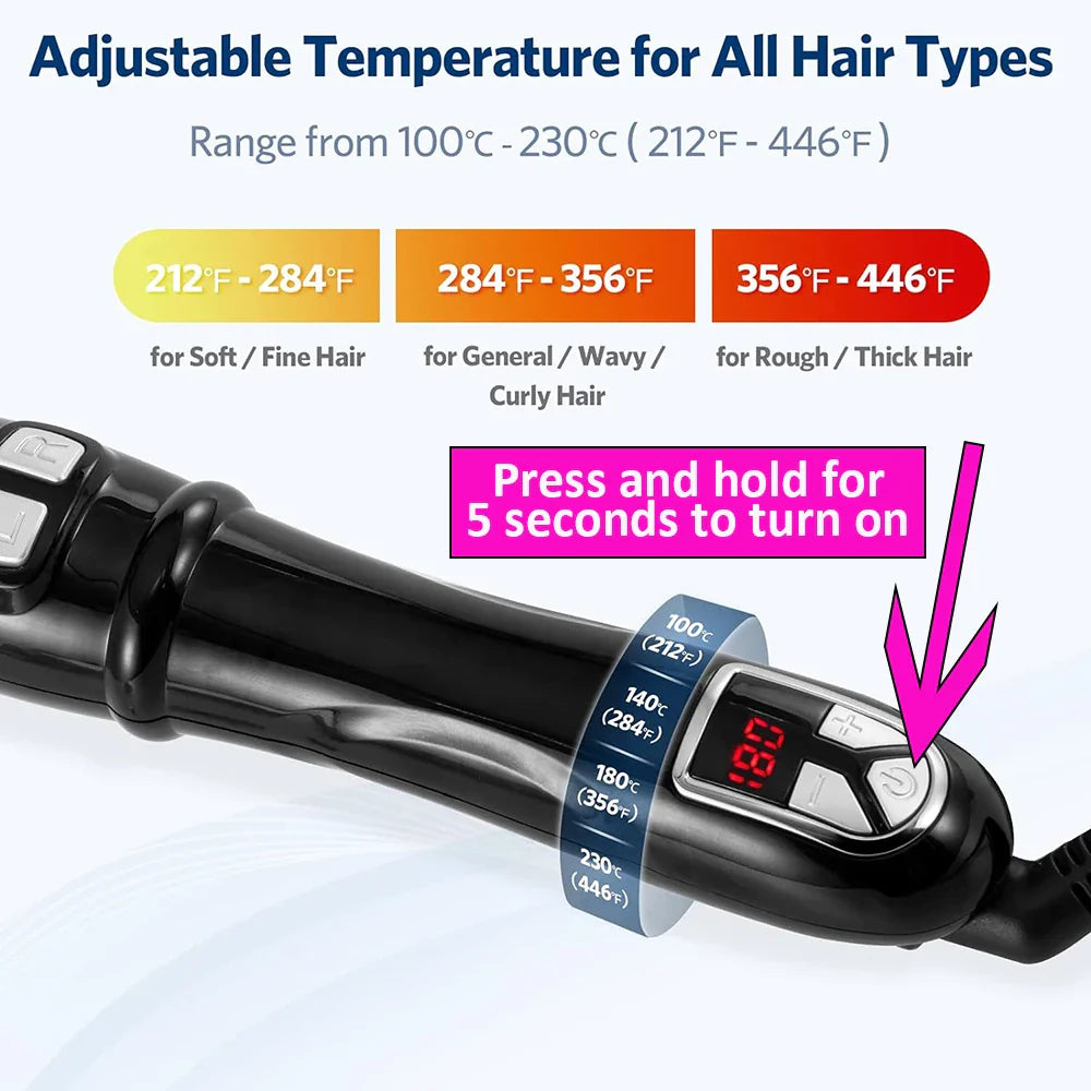 25/28/32mm Ceramic Barrel Hair Curlers Automatic Rotating Curling Iron For Hair Iron Curling Wands Waver Hair Styling Appliances