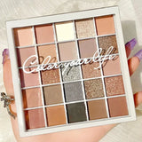 25 Color Eyeshadow Palette Waterproof Glitter Matte Shimmer Eye Pigment Earthy Pearly Eyeshadow Portable Eyes Makeup Cosmetics