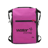 25L PVC Swimming Waterproof Dry Bag Double Straps Rafting Sports Kayaking Canoeing Swimming Bag Travel Kit Backpack Storage Bag