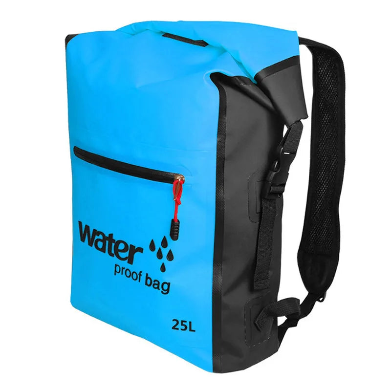 25L PVC Swimming Waterproof Dry Bag Double Straps Rafting Sports Kayaking Canoeing Swimming Bag Travel Kit Backpack Storage Bag