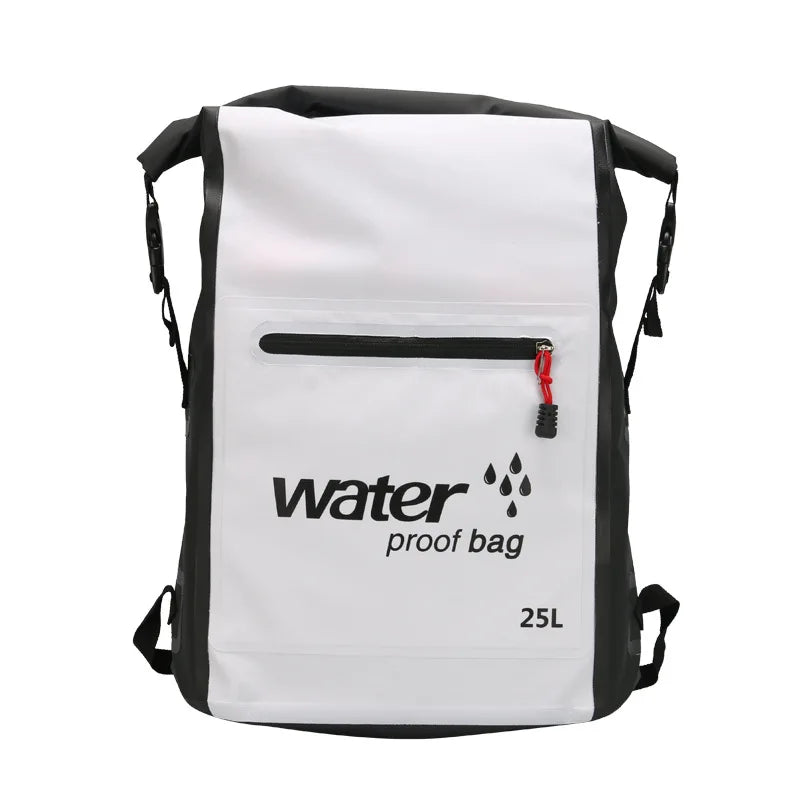 25L PVC Swimming Waterproof Dry Bag Double Straps Rafting Sports Kayaking Canoeing Swimming Bag Travel Kit Backpack Storage Bag