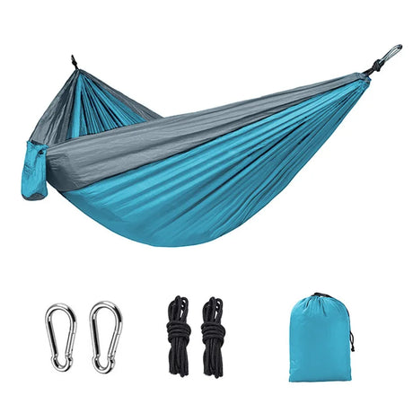 270x140cm Portable Hammocks Nylon Color Parachute Fabric Single and Double Size Outdoor Camping Hiking Garden Hammock