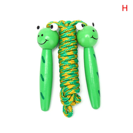 2M Lovely Cartoon Wood Handle Kids Children Skipping Jump Rope Sport Exercise Tool