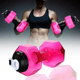 2PC Water Dumbbell Sport Bottle Large Capacity Gym Running Fitness Bodybuilding Exercise Outdoor Bicycle Camping Cycling Bottle