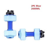 2PC Water Dumbbell Sport Bottle Large Capacity Gym Running Fitness Bodybuilding Exercise Outdoor Bicycle Camping Cycling Bottle