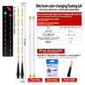 2PCS LED Gravity Sensor Color Change Float Tails+2 Float Tubes+1 Bag Hooks+1 Float Seat Bright LED Light Buoy Fresh Water Tails
