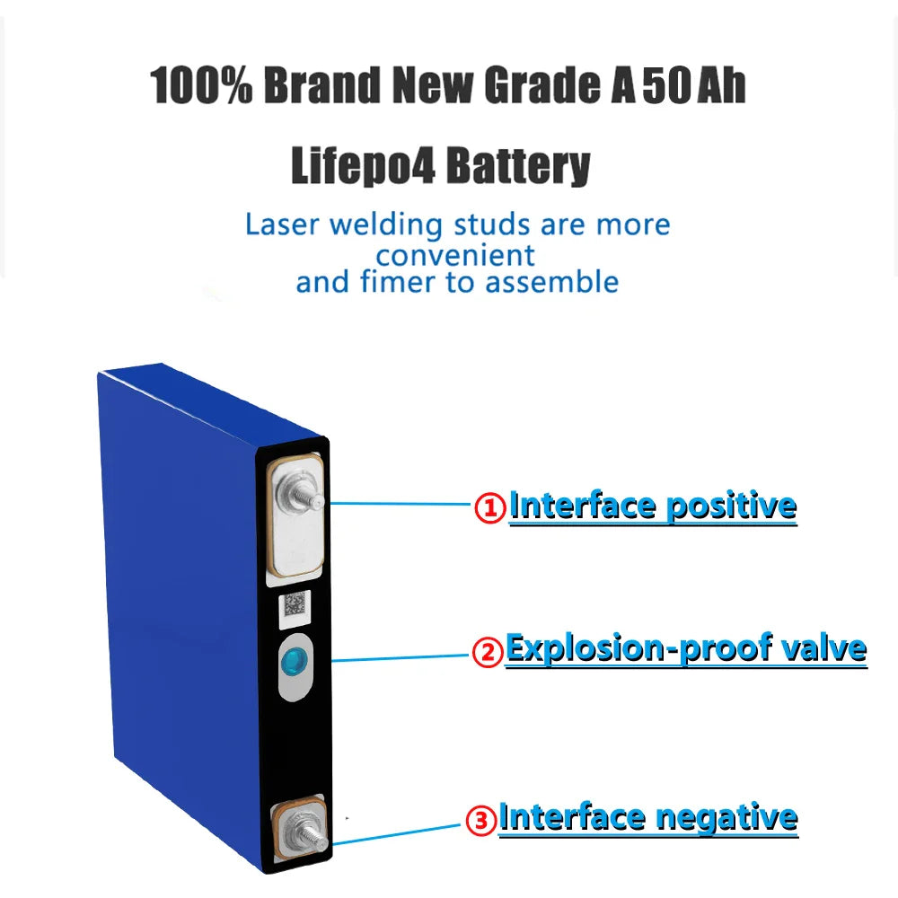 2PCS LiitoKala 3.2v 50Ah lifepo4 cells lithium batteries for electric bike battery pack solar energy system EU US Tax Free