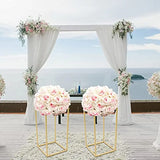 2Pcs Flower Floor Stand Metal Column Flower Stand Set Wedding Party Flower Stand Display Stand Decor Column Racks