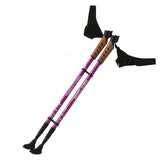 2Pcs Hiking Walking Sticks Anti Shock Trekking Poles Nordic Walking Cane Aluminum Telescopic Camping Hiking Poles Crutches