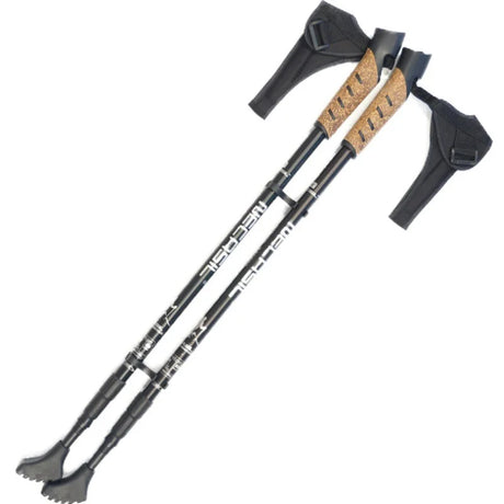 2Pcs Hiking Walking Sticks Anti Shock Trekking Poles Nordic Walking Cane Aluminum Telescopic Camping Hiking Poles Crutches