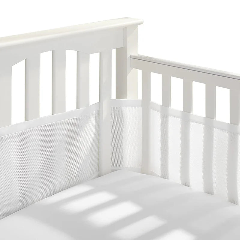 2Pcs/Set Baby Mesh Crib Bumper Liner Breathable Summer Infant Bedding Bumpers born Cot Bed Around Protector