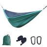 2Person Outdoor Camping Hammock 2.8x1.4m/9.2x4.6ft Lightweight Hanging Mosquito Net Hammocks Tree Straps Swing Backpack Backyard