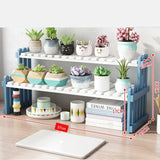 2Tier Simple Modern Decorative Natural Bamboo Flower Pot Plant Display Stand Shelf,Books Kitchen Household Supplies Storage Rack