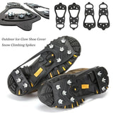 2pcs 8-Stud Anti-Slip Ice Claws Snow Climbing Spike Grips Crampon Cleats Boots Cover Winter Sport Shoe Cover for Women Men 35-43