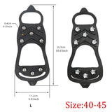 2pcs 8-Stud Anti-Slip Ice Claws Snow Climbing Spike Grips Crampon Cleats Boots Cover Winter Sport Shoe Cover for Women Men 35-43