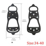 2pcs 8-Stud Anti-Slip Ice Claws Snow Climbing Spike Grips Crampon Cleats Boots Cover Winter Sport Shoe Cover for Women Men 35-43