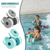 2pcs EVA Foam Aqua Dumbbells Water Aerobics Swim Pool Float Aquatic Barbell