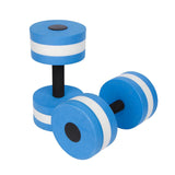 2pcs EVA Water Foam Floating Dumbbell Swimming Pool Water Weight Aerobics Automatic Float Aquatic Barbell Swim Fitness Dumbbell