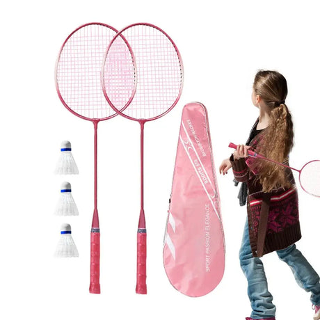 2pcs Professional Badminton Rackets And Carrying Bag Set Double Badminton Racquet Set Indoor Outdoor Speed Sports Accessories