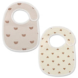 2pcs/set Cotton Waterproof Baby Bibs Summer Infant Bib Newborn Burp Cloths Bandana for Kids Boys Girls Soft Feeding Saliva Towel