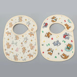 2pcs/set Cotton Waterproof Baby Bibs Summer Infant Bib Newborn Burp Cloths Bandana for Kids Boys Girls Soft Feeding Saliva Towel