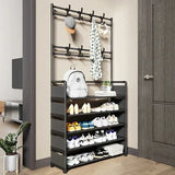 3/4/5 Layer Integrated Simple Entryway Shoe Rack Coat Hat Racks Home Bedroom Strong Load-bearing Shoe Cabinet Bag Storage Hanger