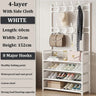 3/4/5 Layer Integrated Simple Entryway Shoe Rack Coat Hat Racks Home Bedroom Strong Load-bearing Shoe Cabinet Bag Storage Hanger