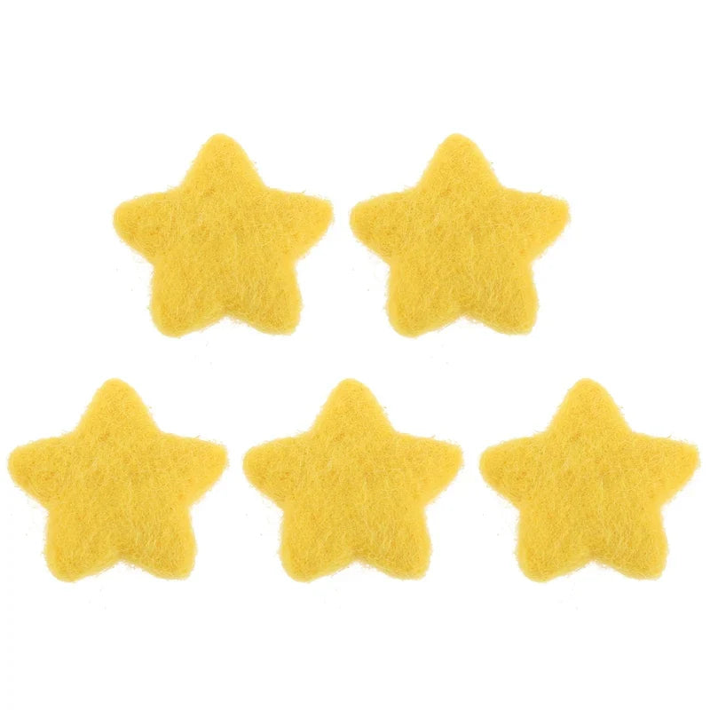 3/5 Pcs DIY Handmade Baby Wool Felt Clouds Stars Love Ornaments Home Party Decorations Newborn Photography Props