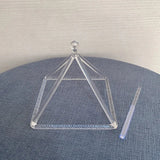 3-8 Inch Crystal Singing Pyramid Yoga Meditation Sound Healing Instruments Clear Quartz Triangular Tower Crystal Sound Bowl Gift