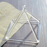 3-8 Inch Crystal Singing Pyramid Yoga Meditation Sound Healing Instruments Clear Quartz Triangular Tower Crystal Sound Bowl Gift