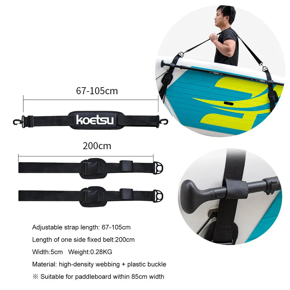 3/9PC Portable Surfboard Shoulder Carry Sling Stand Up Surf Paddle Board Carrier Accessories Adjustable Surfboard Shoulder Strap