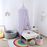 3 Colors Hanging Kids Baby Bedding Dome Bed Canopy Cotton Mosquito Net Bedcover Curtain For Baby Kids Reading Playing Home Decor