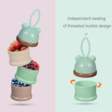 3-layers Food Container Style Portable Baby Formula Milk Storage Essential Cereal Cartoon Infant Toddle Powder Container