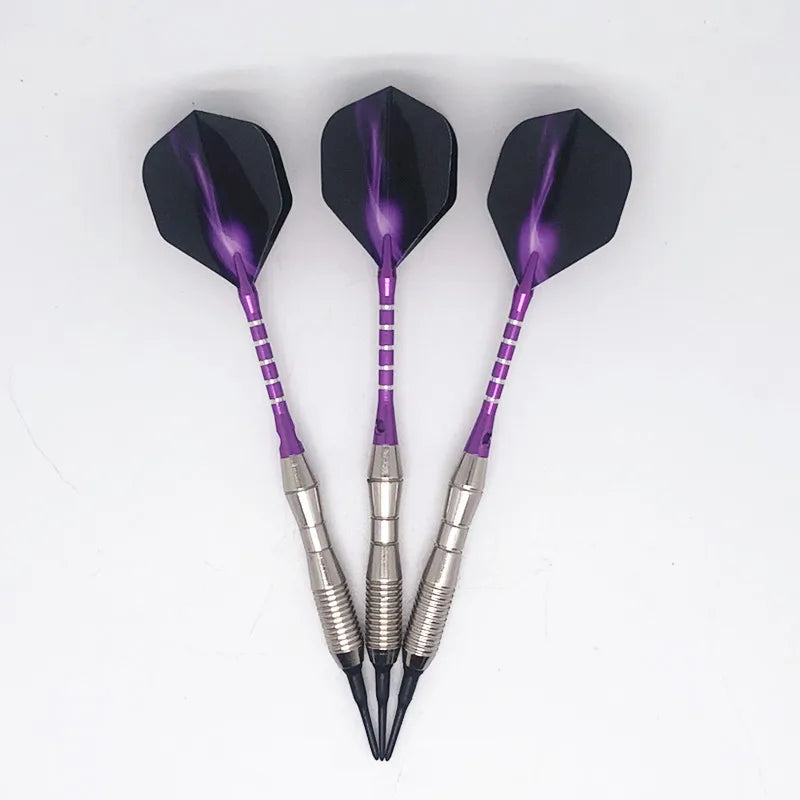 3 pieces / set of professional darts 18g green soft tip darts aluminum alloy darts throwing game