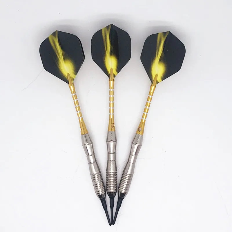 3 pieces / set of professional darts 18g green soft tip darts aluminum alloy darts throwing game