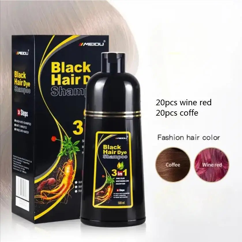 30/40/100pcs/lot Wholesale Hair Dye Shampoo Hair Care Products Washable Dye 5 Min Ginger 3 In 1 Fast Black Hair Color Shampoo