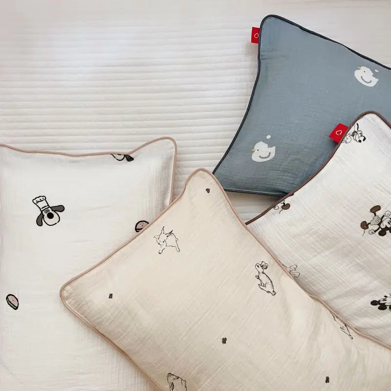 30*50cm Baby Pillowcase Bunny Muslin Newborn Pillow Case 100% Cotton Wholesale Dropshipping