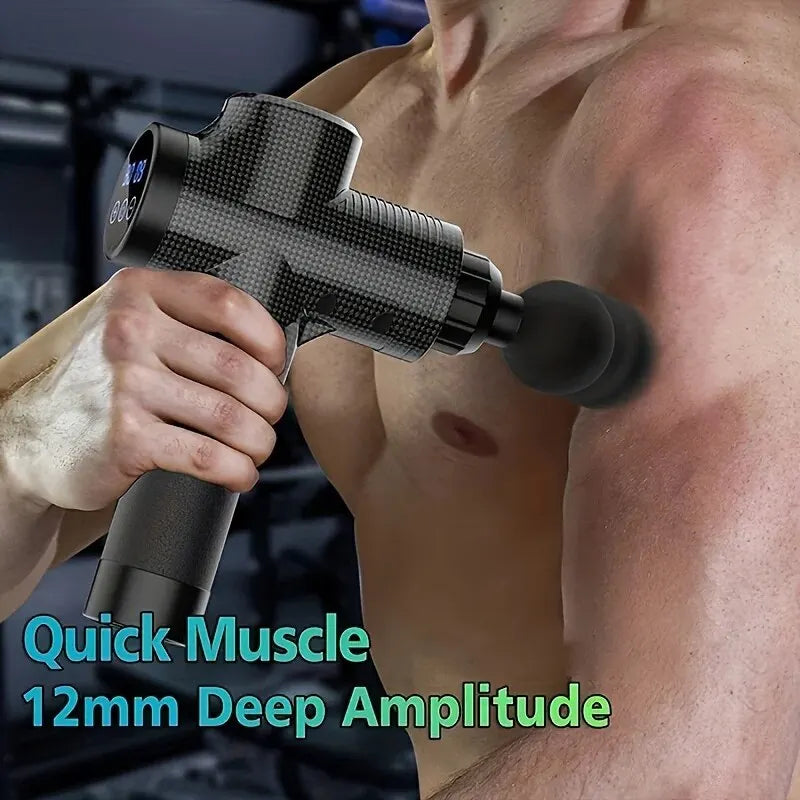 30 Level Massage Gun Fascia Deep Muscle Relax Body Neck Massager Electric Fitness Equipment Noise Reduction Male Female