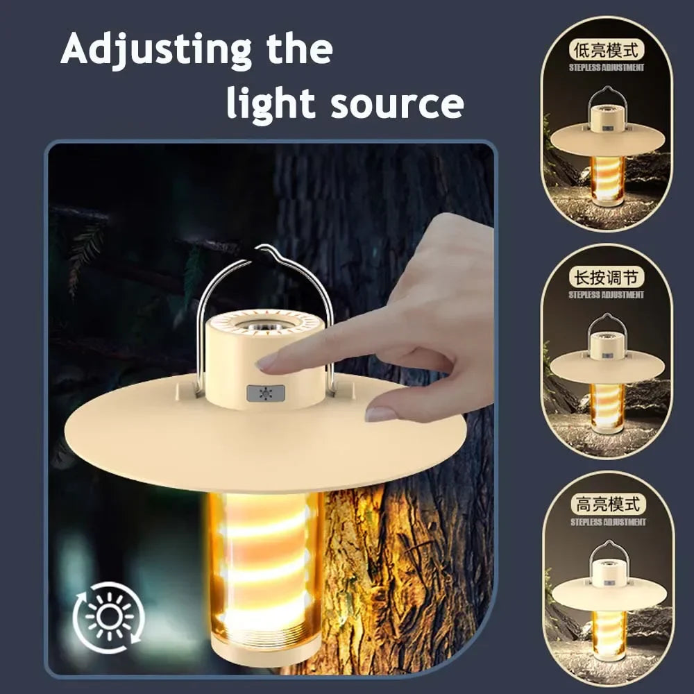 3000Mah Camping Ambient Mini Light Portable Ipx4 Waterproof Backpack Lighting Hanging Tent Lamp Outdoor Hiking Travel Lantern